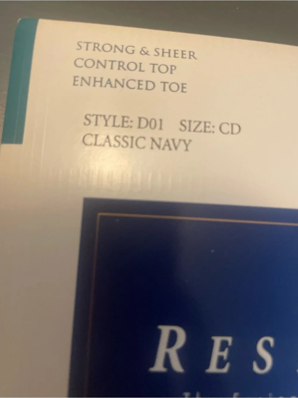 Hanes Resilience Classic Navy Hosiery nylons pantyhose control top sheer size CD
